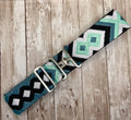 2" Equestrian Surcingle Webbed Belt - Ocean Blue & Mint